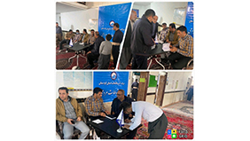 برگزاری میز خدمت امور آبفا در مسجد فرجه سنندج