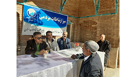 برگزاری میز خدمت آبفا در نماز جمعه مسجد جامع شهر سنندج